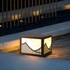Mountain Scenery Modern Solar Post Light Li002225