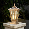 Retro Pavilion Shape Solar Powered Fence Post Light Ha080207