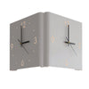 Square Metal Silent Backlit Led Corner Wall Clock Modern Wall Decor