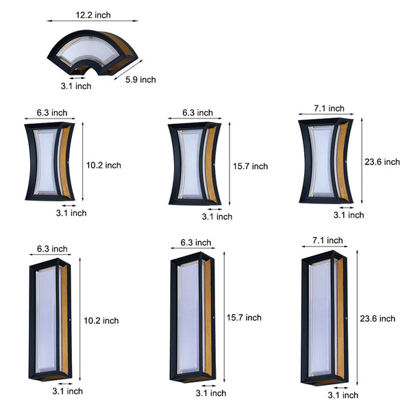 Aluminum Modern Outdoor Wall Light Ha092522