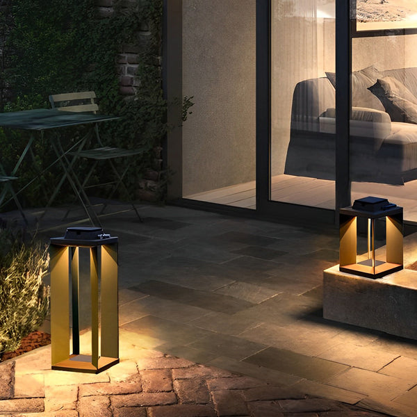 Portable Black Modern Solar Lawn Lamp Ha076162