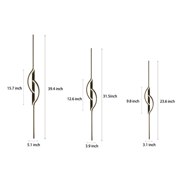 Strip Black Modern Wall Lamp Ha091881