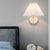Vintage 1 Light Dimmable Metallic Armed Sconce With Pleated Fabric Shade