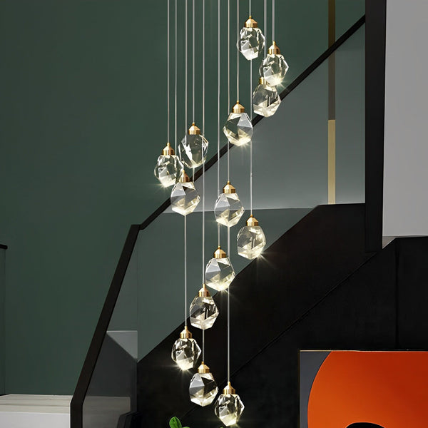 Spiral Duplex Staircase Chandelier Ha085019