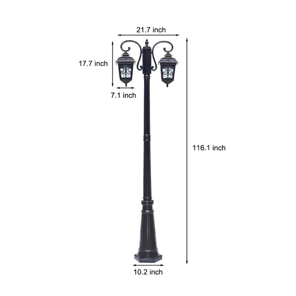 2 Light Outdoor Waterproof Retro European Style Street Lights
