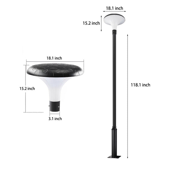 Round Solar Lamp Post Ha092026