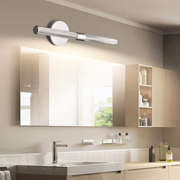 Modern Knurled Texture Led Bathroom Vanity Light Swiveling Head