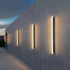 Long Acrylic Led Solar Outdoor Wall Light Waterproof Linear Wall Mounted Lighting