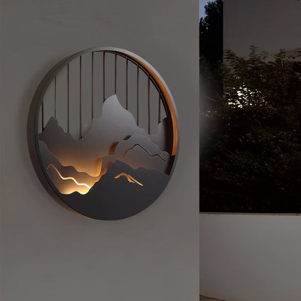 Round Outdoor Wall Sconce Li002418