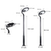 Black Round Modern Outdoor Led Solar Post Street Light