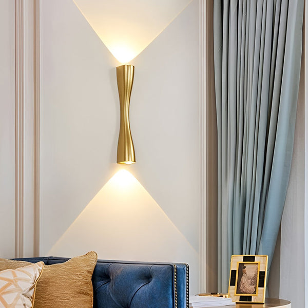 Electroplated Metal Led Up And Down Lights