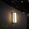 Rectangle Led Waterproof Motion Sensor Black Modern Wall Sconce