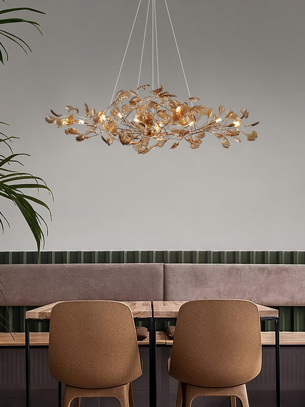 acrylic-ginkgo-leaf-chandelier
