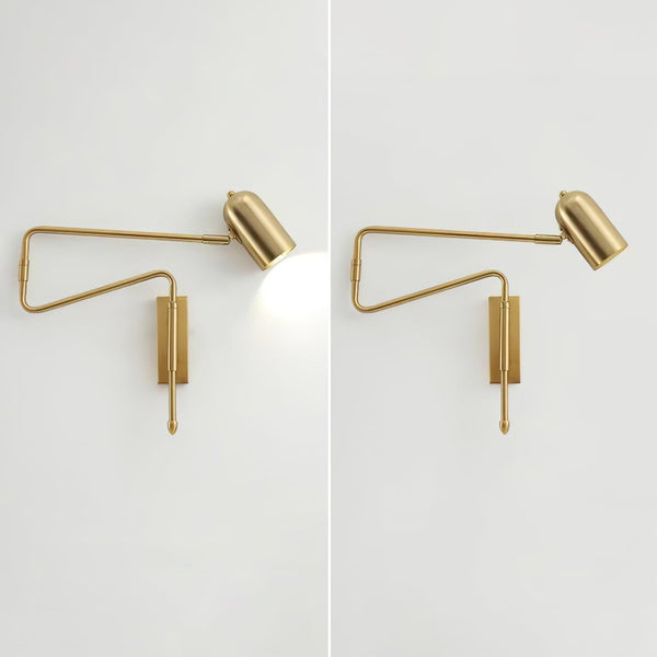 Adjustable Arm Plug In Wall Lamp