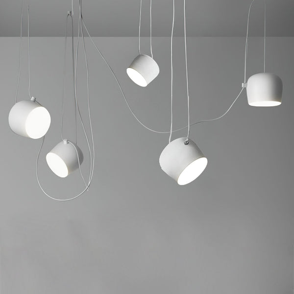 Modern Aluminum Pendant Light with Adjustable Aim, Integrated LED for Kitchen Island and Dining Room
