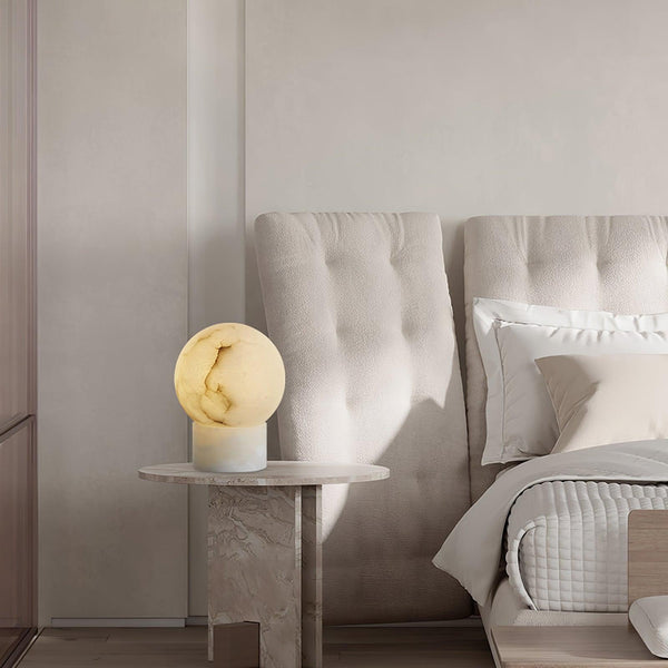 Alabaster Ball Table Lamp