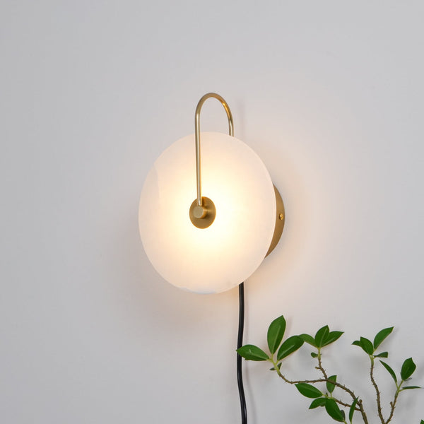 Alabaster Led Plug In Wall Lamp