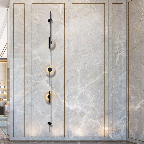 Alabaster Vertical Plug In Wall Sconce