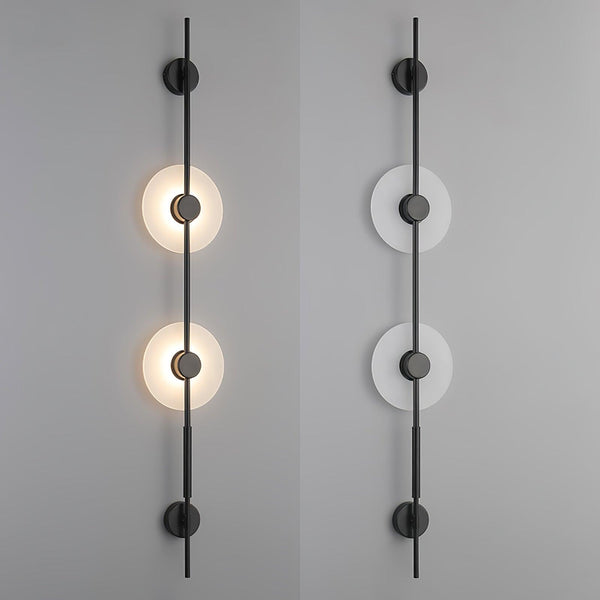 Alabaster Orb Vertical Wall Sconce
