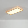 Modern Wood LED Ceiling Light, Round Acrylic Flush Mount for Bedroom and Living Room