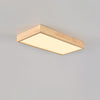 Modern Wood LED Ceiling Light, Round Acrylic Flush Mount for Bedroom and Living Room