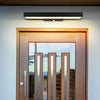 Outdoor Motion Sensor Black Rectangle Wall Light