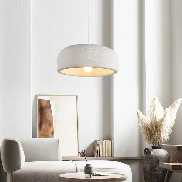 White Bottle Cap Pendant Light, Modern Minimalist Hanging Lamp for Kitchen Island and Dining Room