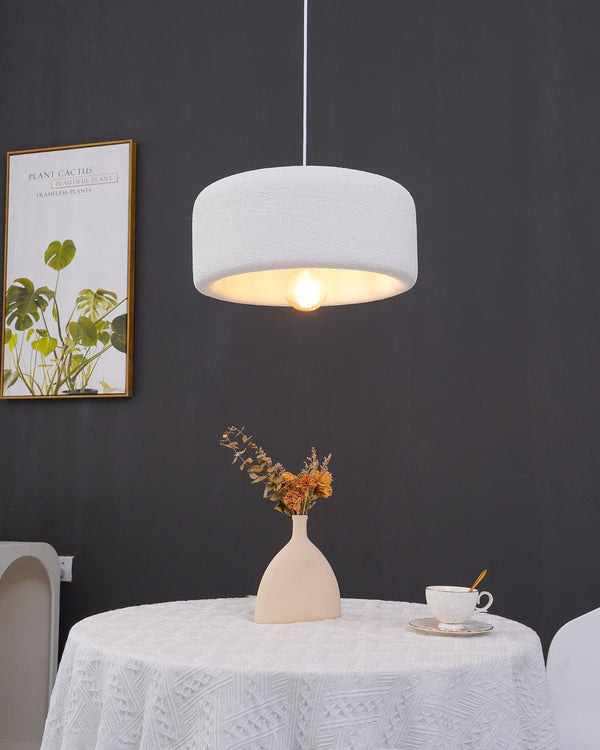 White Bottle Cap Pendant Light, Modern Minimalist Hanging Lamp for Kitchen Island and Dining Room