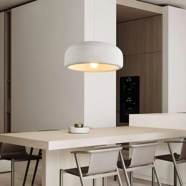 White Bottle Cap Pendant Light, Modern Minimalist Hanging Lamp for Kitchen Island and Dining Room