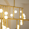 Brass Glass Drop Candelabrum Chandelier