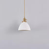 Brass Pleated Ceramic Pendant Lamp
