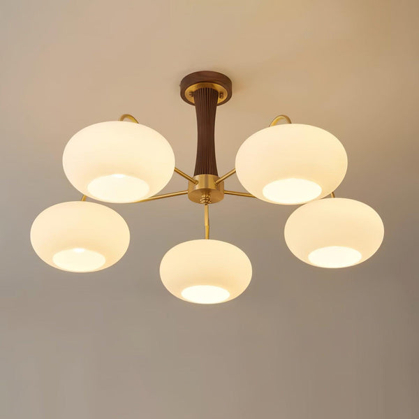 Brass Wooden Persimmon Ceiling Lamp