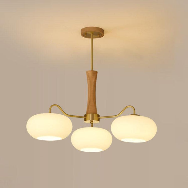 Brass Wooden Persimmon Ceiling Lamp