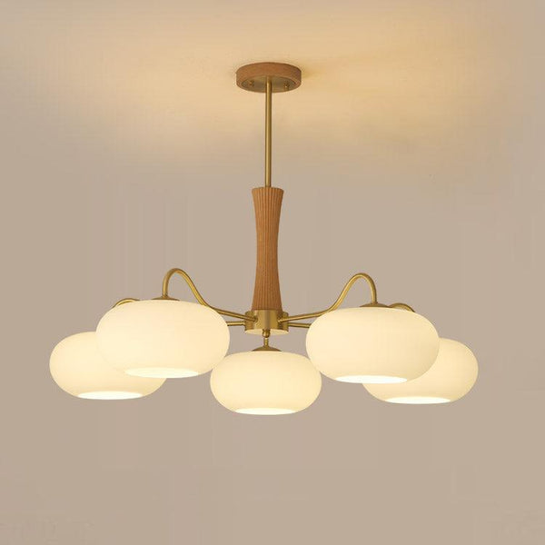 Brass Wooden Persimmon Ceiling Lamp