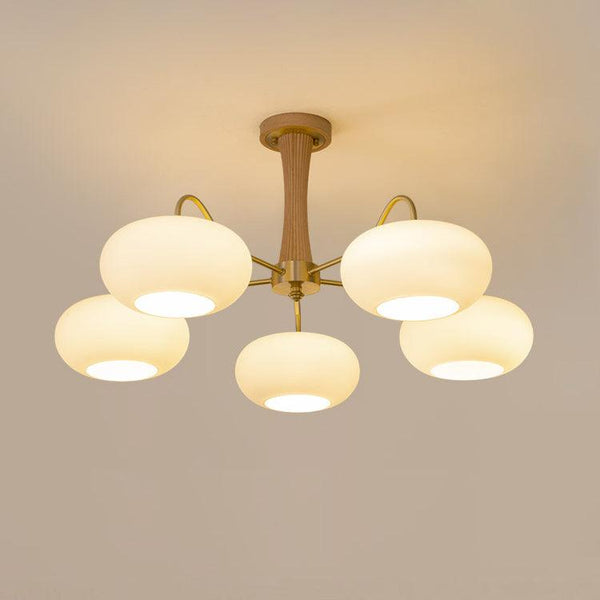 Brass Wooden Persimmon Ceiling Lamp