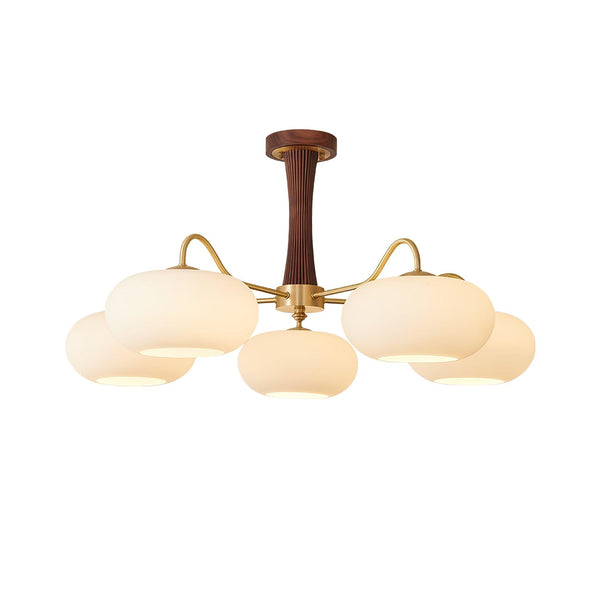 Brass Wooden Persimmon Ceiling Lamp