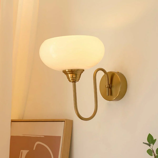 Calypso Bauhaus Curved Glass Wall Lamp | Mid-Century Modern Sconce