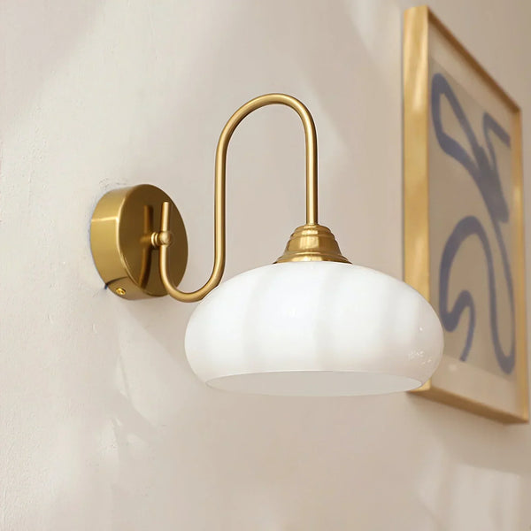Calypso Bauhaus Curved Glass Wall Lamp | Mid-Century Modern Sconce