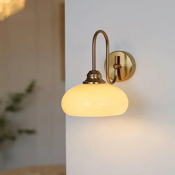 Calypso Bauhaus Curved Glass Wall Lamp | Mid-Century Modern Sconce