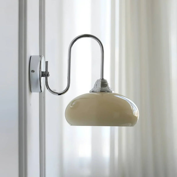 Calypso Bauhaus Curved Glass Wall Lamp | Mid-Century Modern Sconce