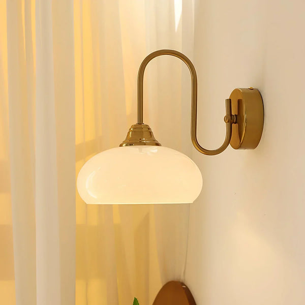 Calypso Bauhaus Curved Glass Wall Lamp | Mid-Century Modern Sconce
