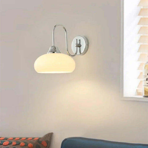 Calypso Bauhaus Curved Glass Wall Lamp | Mid-Century Modern Sconce