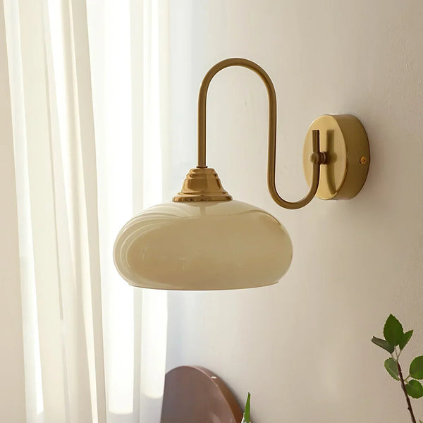 Calypso Bauhaus Curved Glass Wall Lamp | Mid-Century Modern Sconce