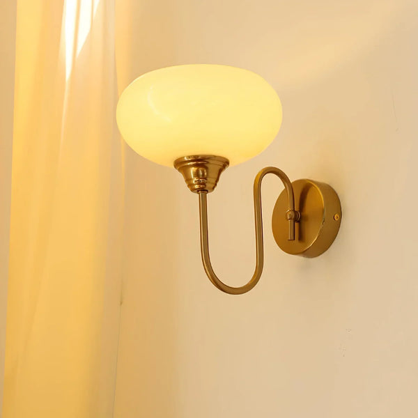Calypso Bauhaus Curved Glass Wall Lamp | Mid-Century Modern Sconce
