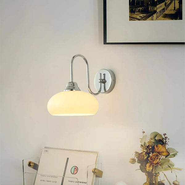 Calypso Bauhaus Curved Glass Wall Lamp | Mid-Century Modern Sconce