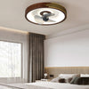 19 7 In Walnut 6 Speed Flush Mount Ceiling Fans With Led Light And Remote