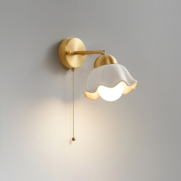 Ceramic Flower Wall Lamp
