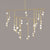 Brass Glass Drop Candelabrum Chandelier