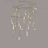 Brass Glass Drop Candelabrum Chandelier