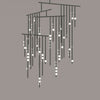 Brass Glass Drop Candelabrum Chandelier